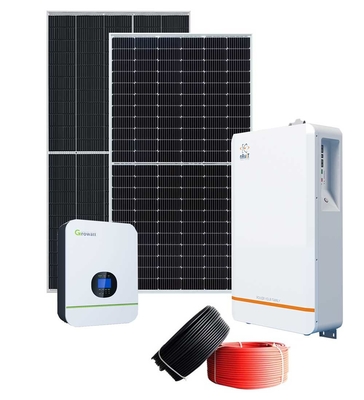 Het Alleen Zonnestelsel 15 KW-Zonnepaneelsysteem Growatt 5000TL HVM van de huishoudentribune