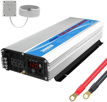 3000W zuivere de Machtsomschakelaar DC12V van de Sinusgolf aan AC120V met Afstandsbediening