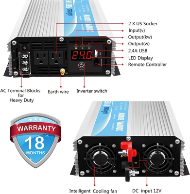 DC24V de zuivere Hybride Zonneomschakelaar 3000W MSDS UN38.3 van de Sinusgolf