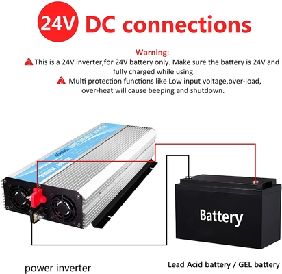 DC24V de zuivere Hybride Zonneomschakelaar 3000W MSDS UN38.3 van de Sinusgolf