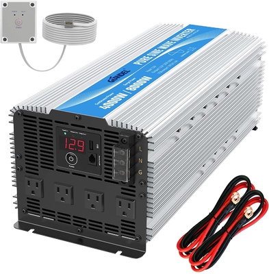 Op zwaar werk berekende van de de Hybride Zonne de Omschakelaars LEIDENE van 12V 2.4A de Machtsomschakelaar Zuivere Sinusgolf van 4000W