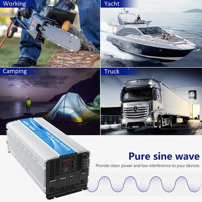 Op zwaar werk berekende van de de Hybride Zonne de Omschakelaars LEIDENE van 12V 2.4A de Machtsomschakelaar Zuivere Sinusgolf van 4000W