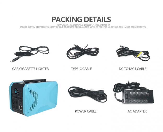 Zonne Draagbare het Systeemvoeding van 500W 10A voor het Kamperen 720Wh 2